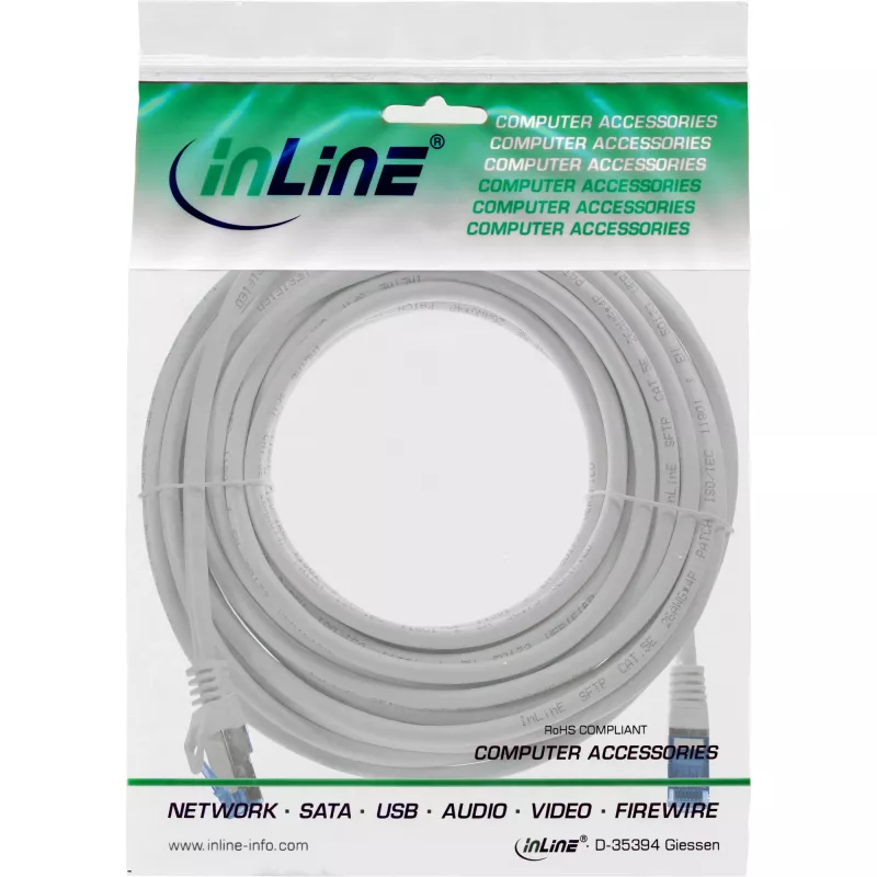 InLine 72607 Cable de red Gris 7,5 m Cat6a S/FTP (S-STP)