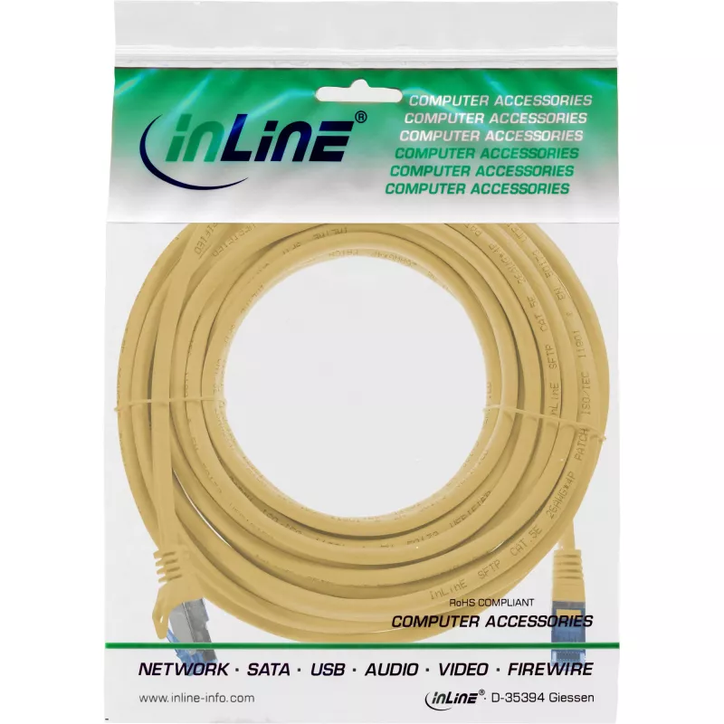 InLine 72600Y Cable de red Amarillo 10 m Cat6a S/FTP (S-STP)