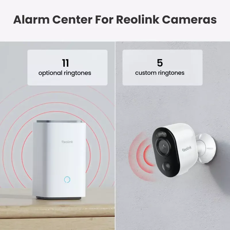 Unidad base Reolink Hub 1 con 2x Argus Series B310 Interior blanco