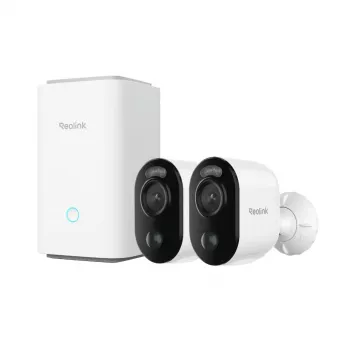 Unidad base Reolink Hub 1 con 2x Argus Series B310 Interior blanco