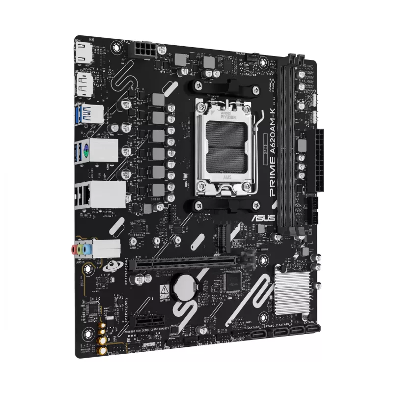 Placa base ASUS PRIME A620AM-K Socket AM5 microATX DDR5, 2 DIMM, máx. 128 GB, chipset A620A