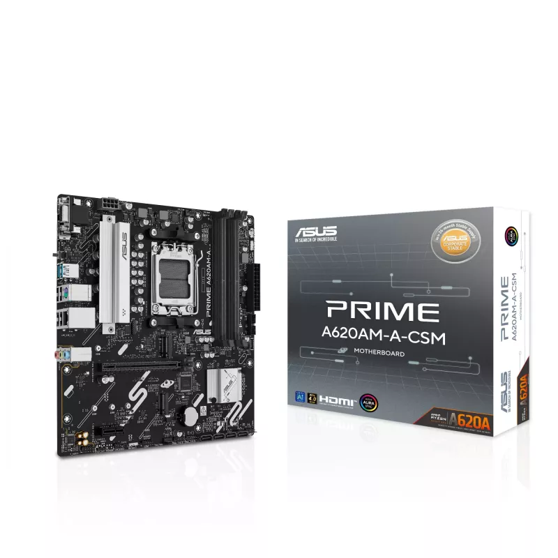 Placa base ASUS PRIME A620AM-A-CSM, A620, AM5, Micro ATX