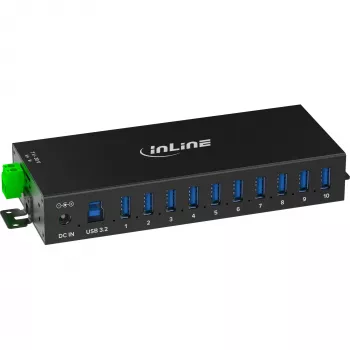 InLine 35396C Hub de interfaz USB 3.2 Gen 1 (3.1 Gen 1) Type-B 5000 Mbit/s negro