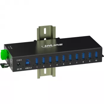 InLine 35396C Hub de interfaz USB 3.2 Gen 1 (3.1 Gen 1) Type-B 5000 Mbit/s negro