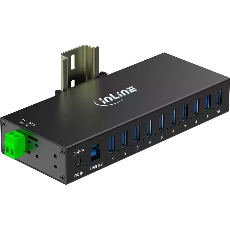 InLine 35396C Hub de interfaz USB 3.2 Gen 1 (3.1 Gen 1) Type-B 5000 Mbit/s negro