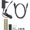 InLine 35396A hub USB 3.2 Gen 1 industrial, 4x USB-A, puerto host USB-B, 5 Gbit/s, carcasa de aluminio, negro, con fuente de alimentación
