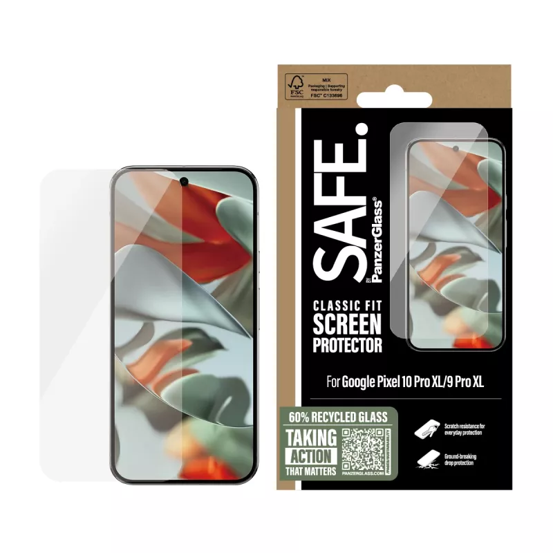 PanzerGlass SAFE. by ® Lámina protectora de pantalla Google Pixel 10 Pro XL | 9 Pro XL | Classic Fit
