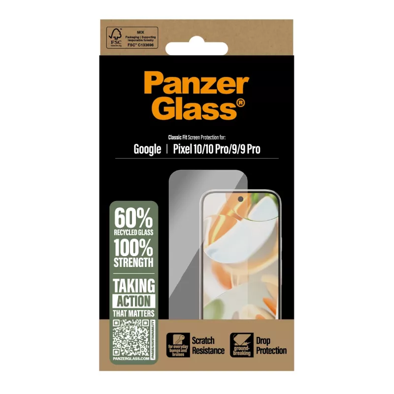 PanzerGlass ® Lámina protectora de pantalla Google Pixel 10 | 10 Pro 5G | 9 5G | 9 Pro 5G | Classic Fit