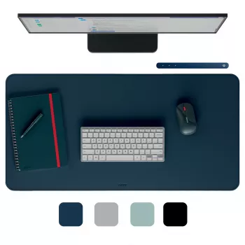 Alfombrilla de escritorio LEITZ Large Desk Mat, PVC, azul oscuro, 400 x 800 x 2 mm
