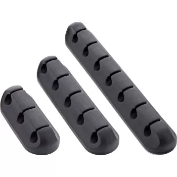 InLine 59971B organizador de cables universal clip de cable negro