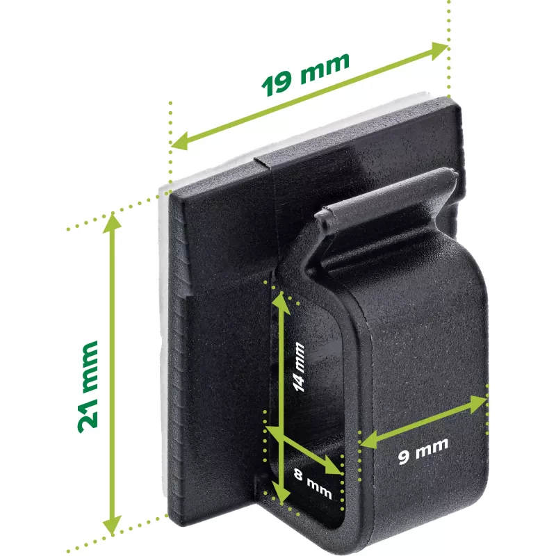 InLine 59971H organizador de cables universal soporte de cables negro 100 uds.