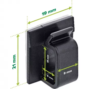 InLine 59971F gestor de cables universal soporte de cables negro 10 uds.
