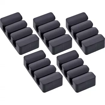 InLine 59971J organizador de cables universal clip de cable negro 5 uds.