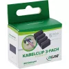 InLine 59971J organizador de cables universal clip de cable negro 5 uds.