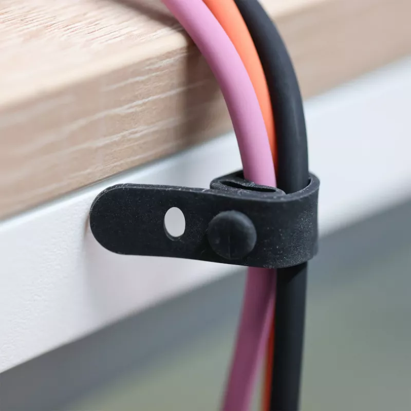 InLine 59972B bridas para cables brida para cables de escalera silicona negro 10 uds.