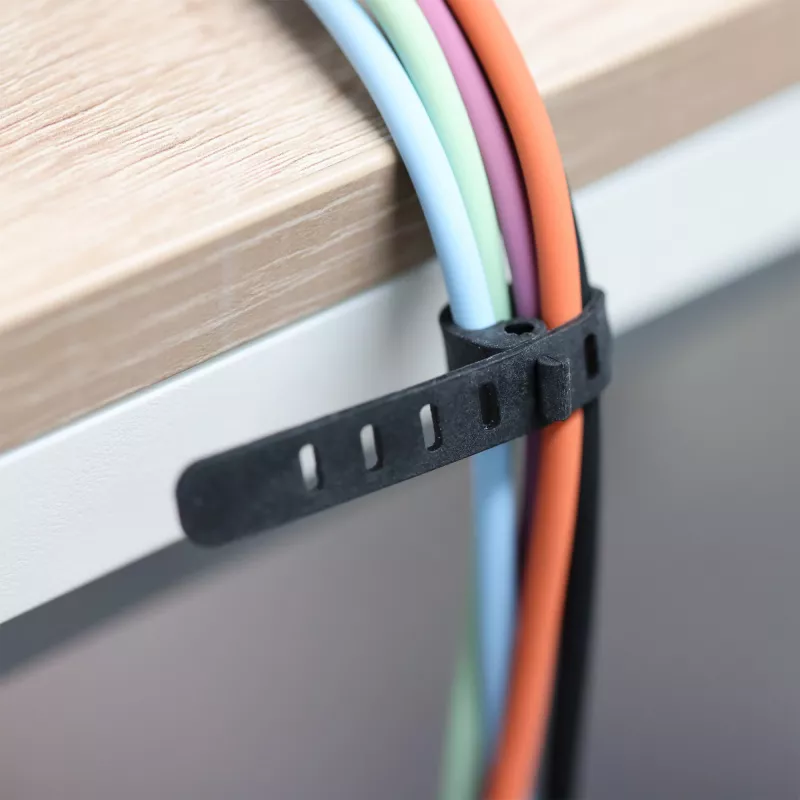 InLine 59972A bridas para cables brida para cables de escalera silicona negro 10 uds.