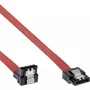 InLine cable SATA para conexiones S-ATA 150 / 300 / 600 en ángulo con bloqueos 90° 0,5 m