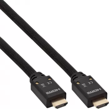 InLine cable HDMI activo, HDMI High Speed con Ethernet, M/M, trenza de nailon, 15 m
