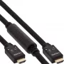 InLine cable HDMI activo, HDMI High Speed con Ethernet, M/M, trenza de nailon, 20 m