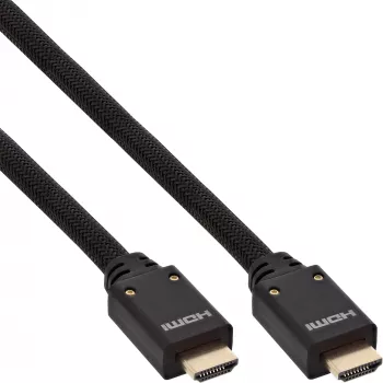 InLine cable HDMI activo, HDMI High Speed con Ethernet, M/M, trenza de nailon, 10 m