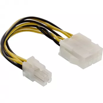 InLine adaptador de fuente de alimentación de placa base ATX 2.0/EPS 8 pin / 12V ATX1.3 4 pin 0,15 m