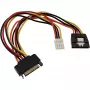 Cable adaptador de alimentación SATA hembra/macho + conector de alimentación floppy 0,15 m InLine 29691