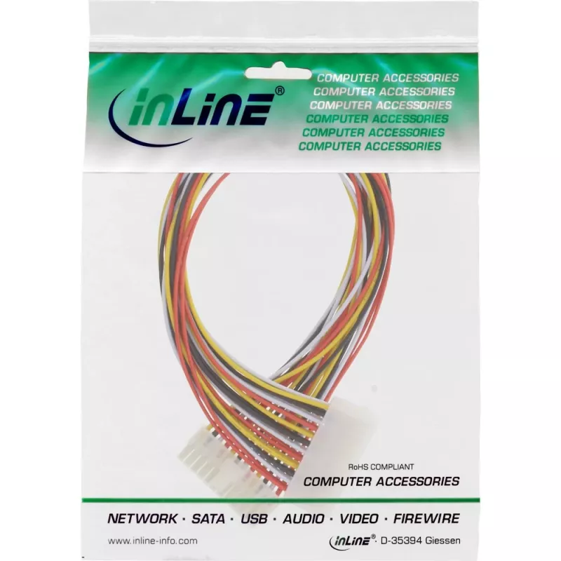 InLine cable alargador de fuente de alimentación ATX 24 polos hembra / 20+4 polos macho 26629A