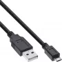 InLine cable Micro-USB 2.0, USB Type-A macho / Micro-B macho, negro, 2 m