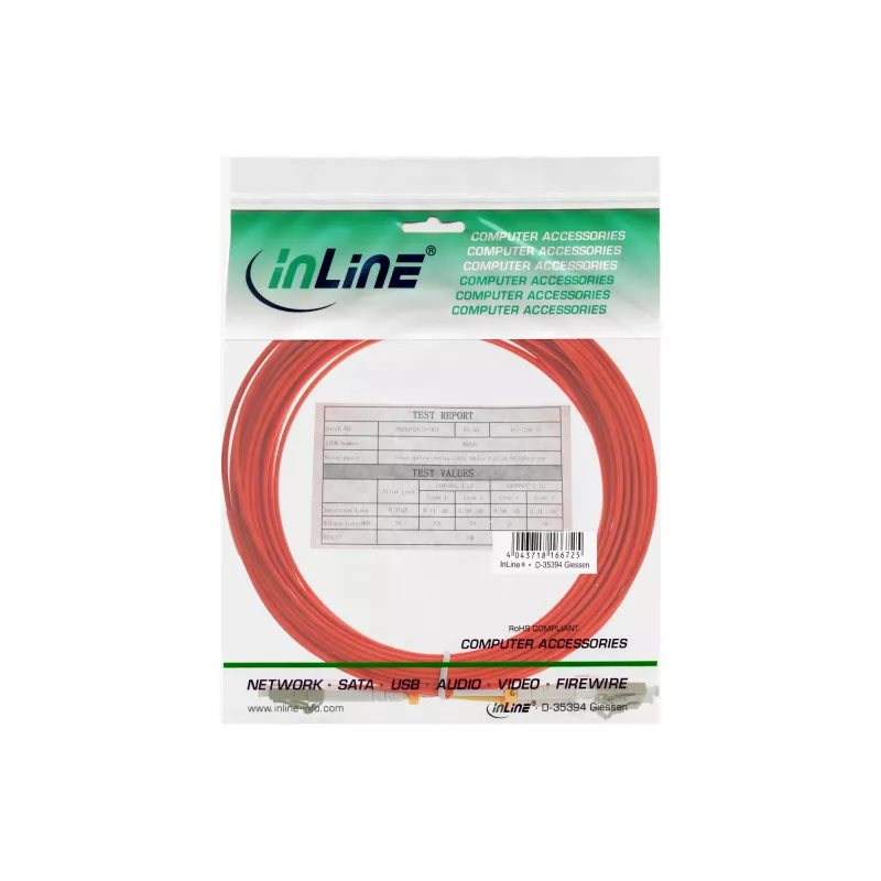 Cable de fibra óptica dúplex LC/LC InLine 88522 50/125µm OM2 5m