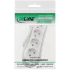 Regleta de enchufes InLine, 4 tomas schuko CEE 7/3, blanca, 5m