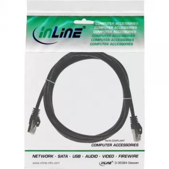 Cable de red F/UTP Cat.5e negro InLine 0,5m