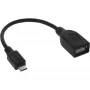Cable adaptador Micro-USB OTG InLine, conector macho Micro-B a conector hembra USB-A, 0,1 m
