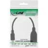 Cable adaptador Micro-USB OTG InLine, conector macho Micro-B a conector hembra USB-A, 0,1 m