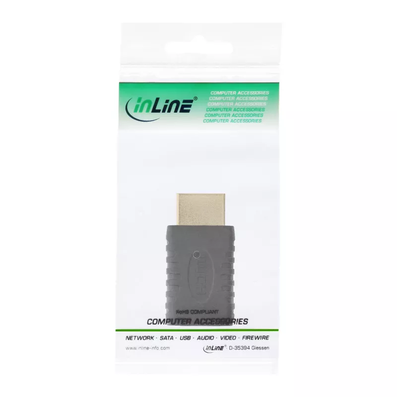 Adaptador HDMI InLine 17691G HDMI conector macho / Mini HDMI conector hembra dorado