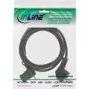 Cable de alimentación InLine, CEE 7/7 en ángulo / 3 polos IEC C13 izquierda en ángulo, negro, 1m