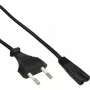 Cable de alimentación InLine, conector euro / conector Euro8, negro, 1 m