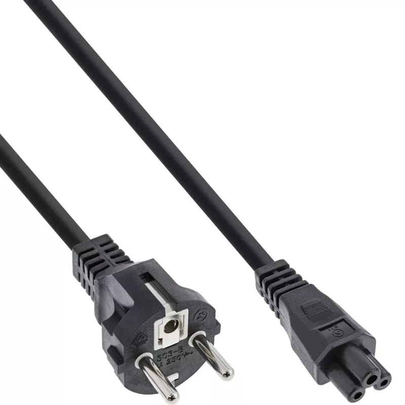 Cable de alimentación InLine tipo F alemán / conector de portátil 