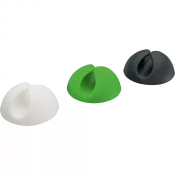Pinza de goma para cables InLine 6 uds. — blanco, verde, negro — clips organizadores de cables