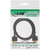 Cable HDMI High Speed con Ethernet InLine, AM/AM, extraplano, negro/dorado, 1,5 m