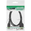 Cable HDMI High Speed con Ethernet InLine, AM/CM, extraplano, negro/dorado, 1,8 m