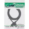 Cable HDMI High Speed con Ethernet InLine, AM/DM, extraplano, negro/dorado, 1 m