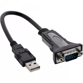 Cable adaptador USB 2.0 a serie InLine 33306I 0,25 m negro