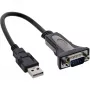 Cable adaptador USB 2.0 a serie InLine 33306I 0,25 m negro