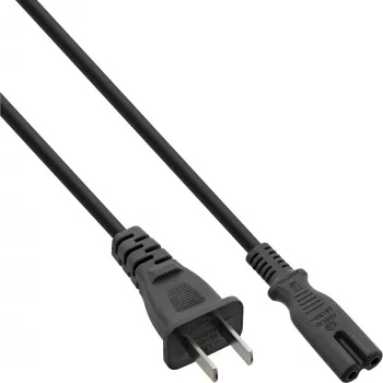 Cable de alimentación InLine conector China a Euro8 IEC-C7, negro, 1,8 m