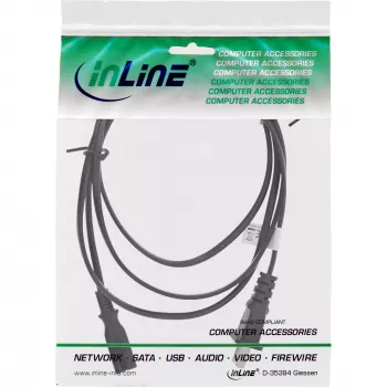 Cable de alimentación InLine conector China a Euro8 IEC-C7, negro, 1,8 m