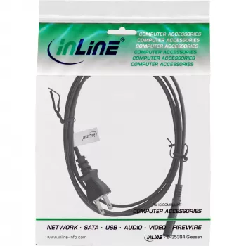 Cable de alimentación InLine Japón a Euro8 IEC-C7, negro, 1,8 m