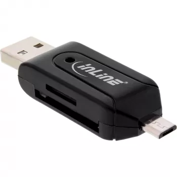 Lector de tarjetas OTG InLine Dual para SD y microSD 66779