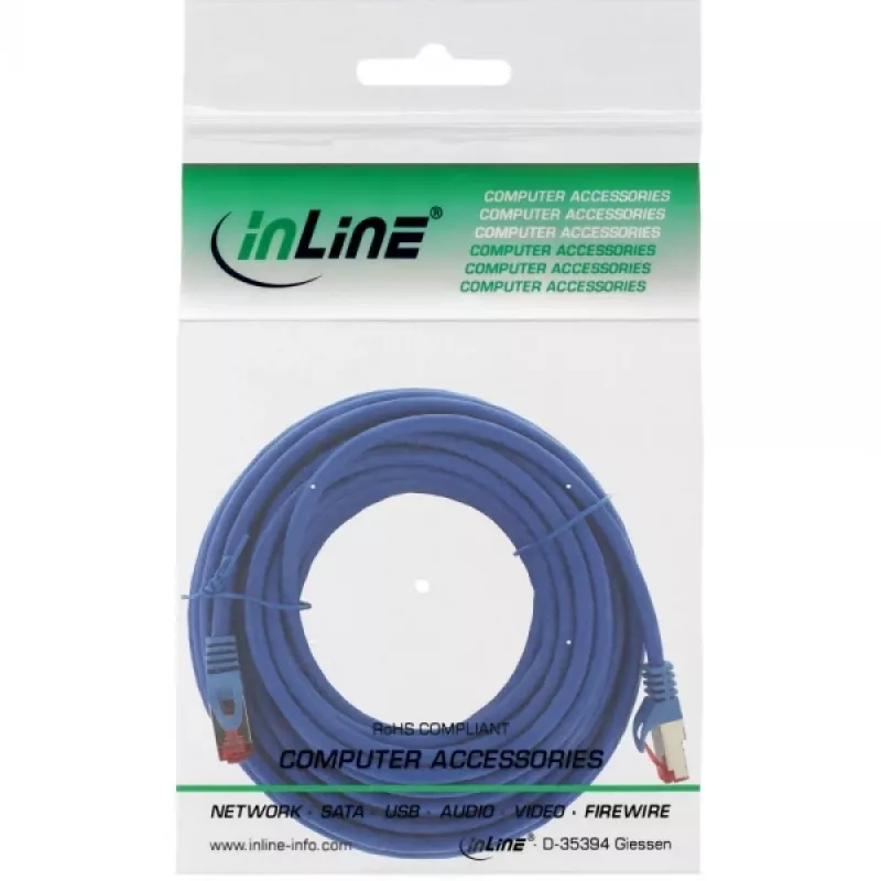 Cable de red S/FTP PiMF Cat.6 250MHz cobre libre de halógenos azul 15 m InLine
