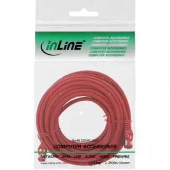 Cable de red S/FTP PiMF Cat.6 250MHz cobre libre de halógenos rojo 15 m InLine