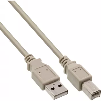 Cable USB 2.0 Type-A macho / Type-B macho beige 5 m InLine 34555H
